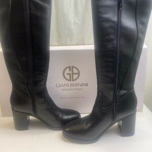 Giani Bernini Riding Boots Memory Foam Knee High Black 8M